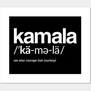 Kamala Harris: Pronunciation & Definition Posters and Art